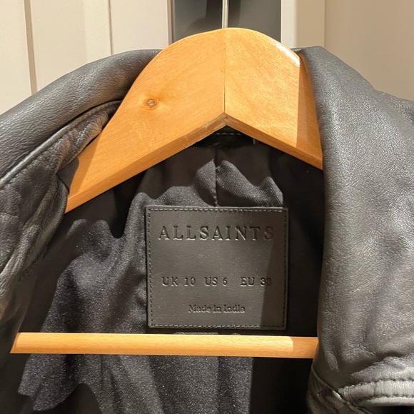 ALL SAINTS Cargo Leather Biker Jacket - Picture 4 of 6